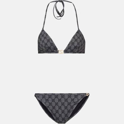 Bikini 2 pièce Style GG (noir)