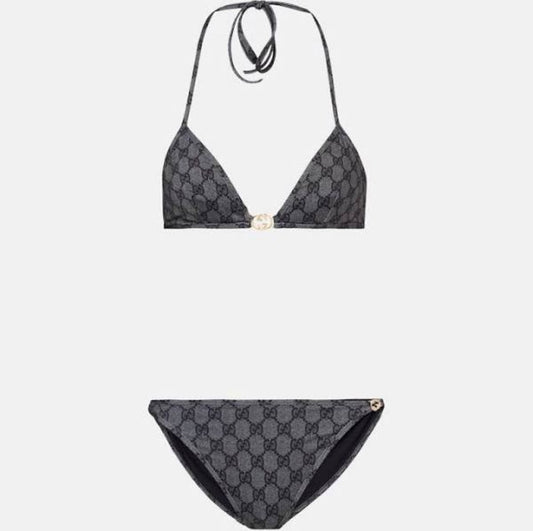 Bikini 2 pièce Style GG (noir)