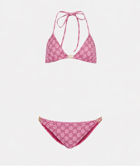 Bikini 2 pièce Style GG (rose)