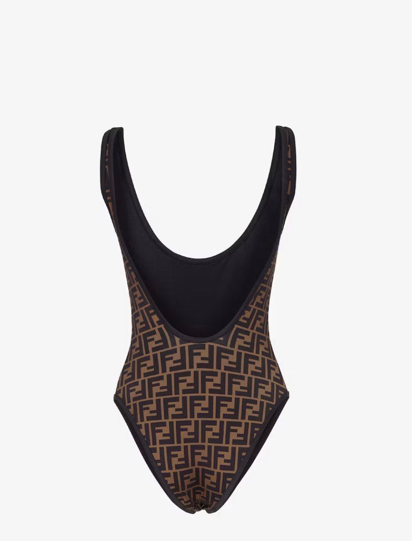 Maillot 1 pièce Monogram  F (noir)