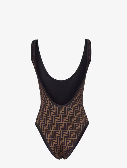 Maillot 1 pièce Monogram  F (noir)